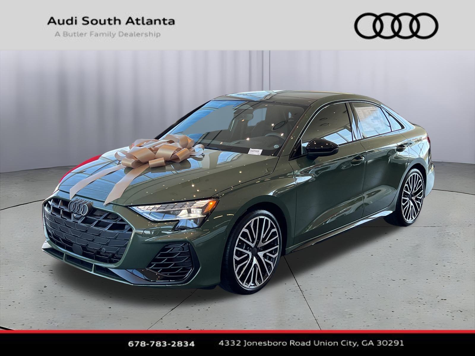 district green metallic 2026 Audi S3 2.0T quattro Premium Sedan All-Wheel Drive Automatic