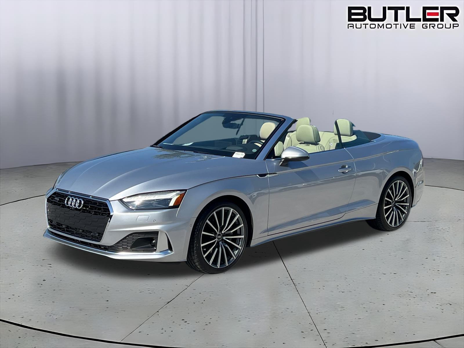 Florett Silver Metallic/Black Roof 2021 Audi A5 Convertible All-Wheel Drive Automatic