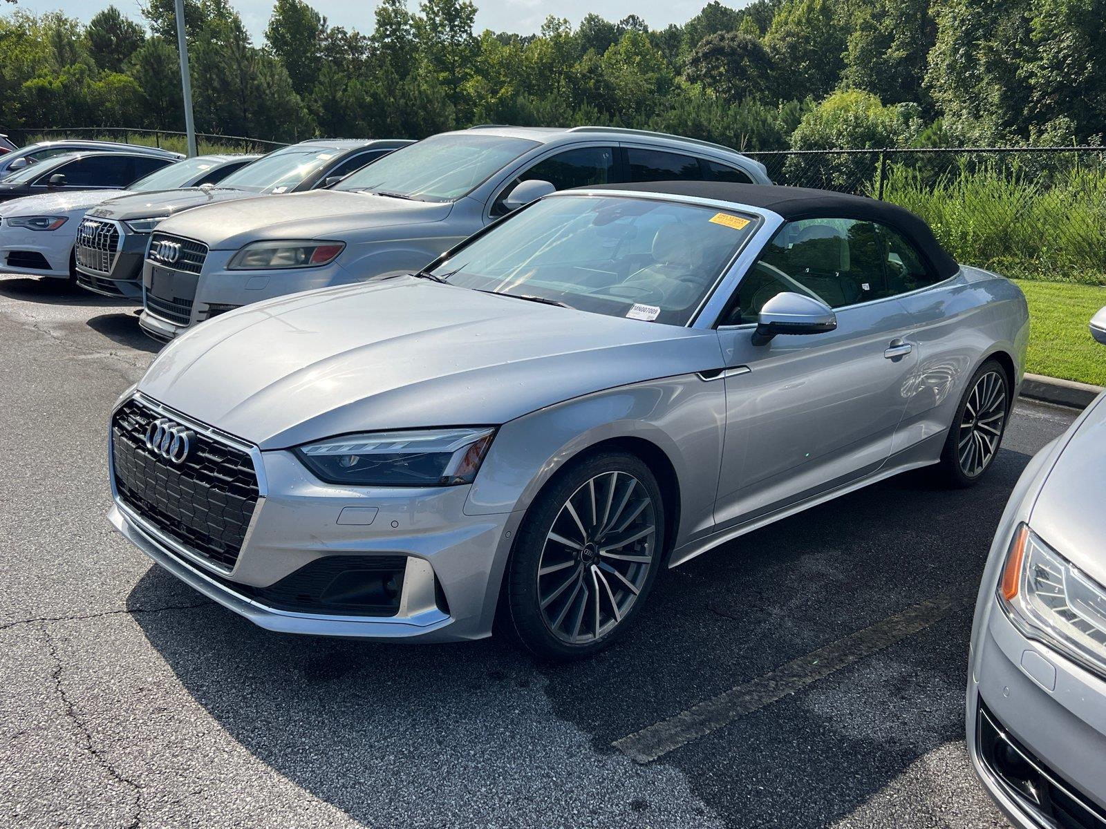 Florett Silver Metallic/Black Roof 2021 Audi A5 Convertible All-Wheel Drive Automatic