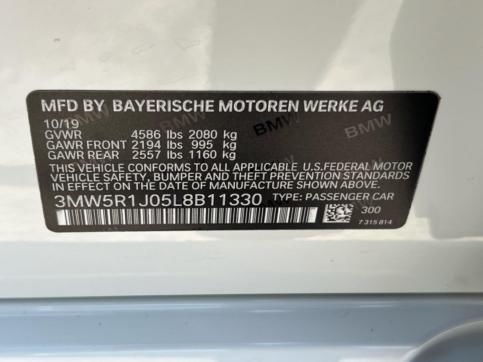Used 2020 BMW 3 Series Sedan