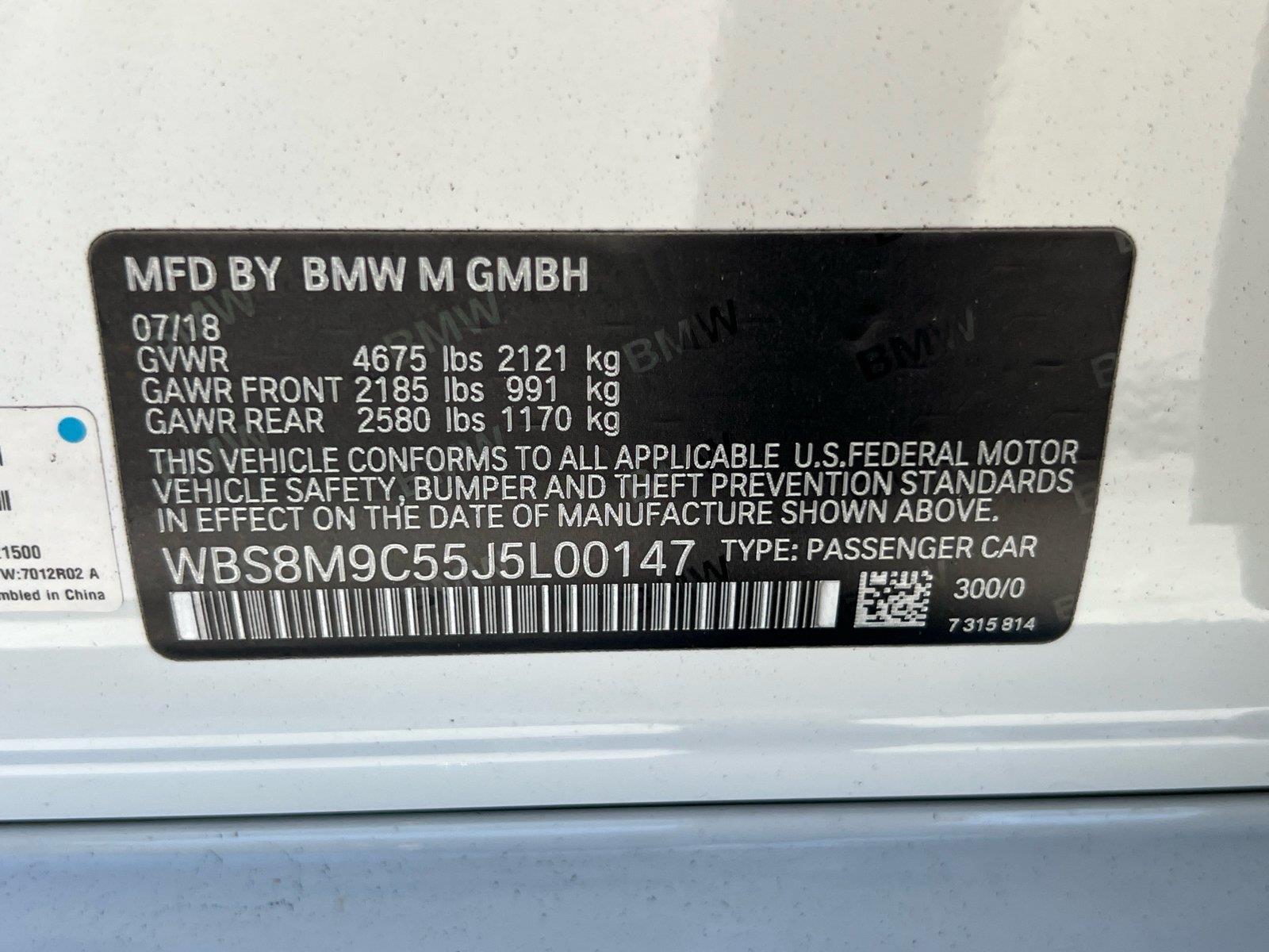Used 2018 BMW M3 Sedan