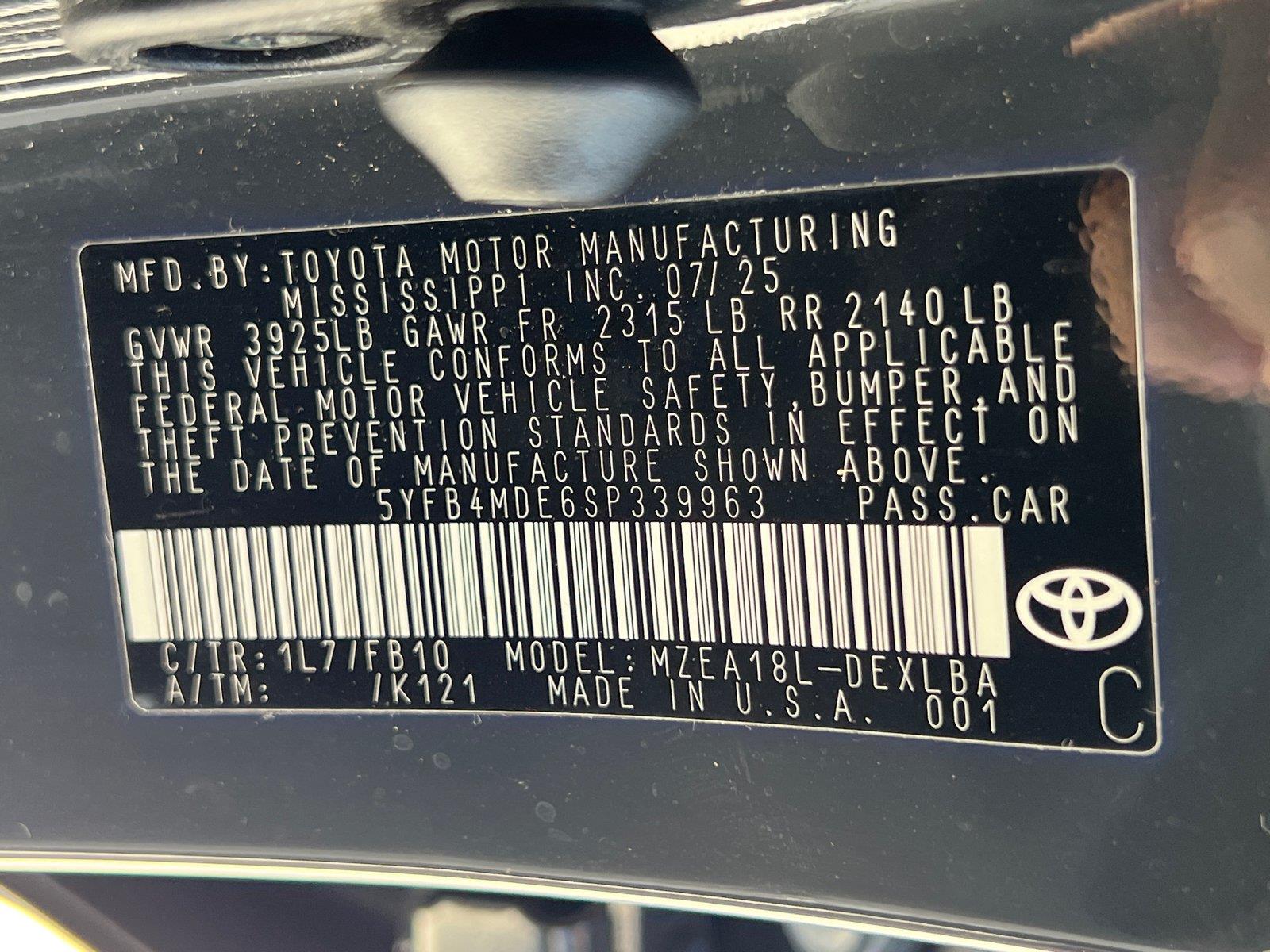 Used 2025 Toyota Corolla Sedan