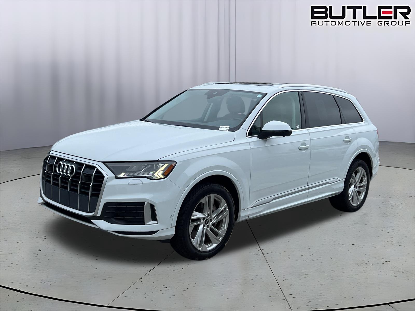 Glacier White Metallic 2021 Audi Q7 SUV / Crossover All-Wheel Drive Automatic