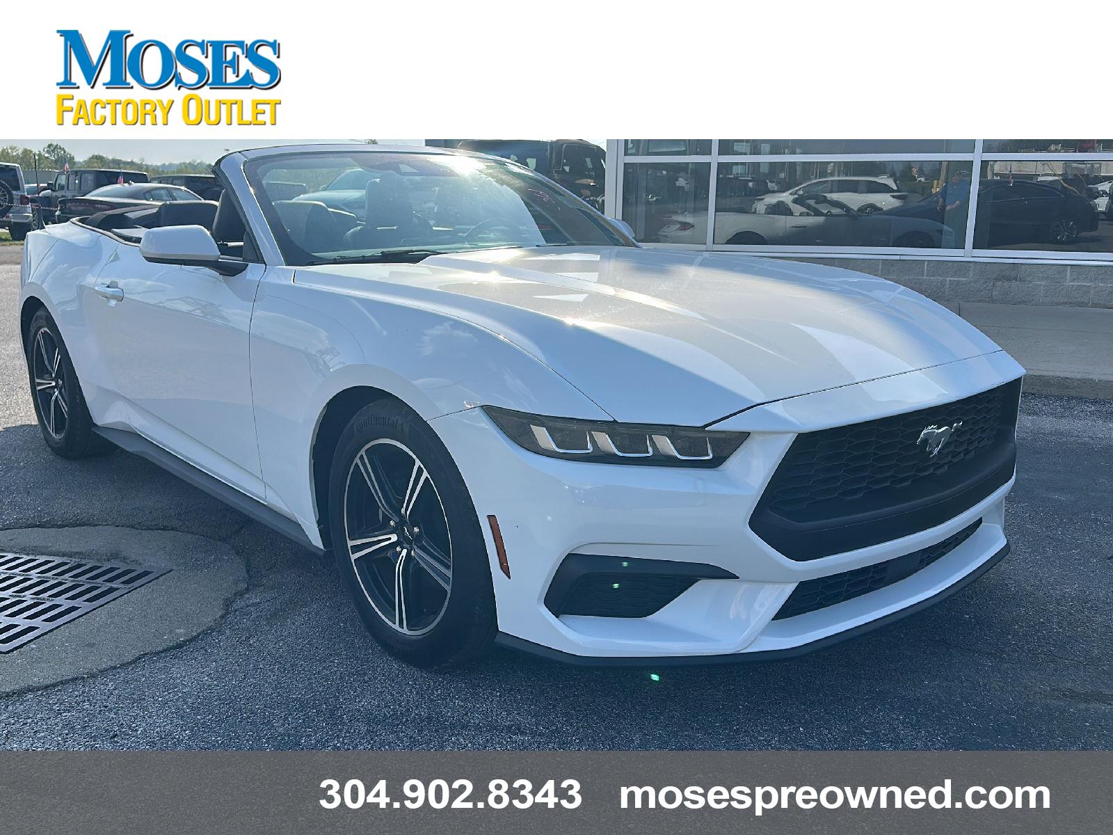 Oxford White 2025 Ford Mustang EcoBoost Premium Convertible RWD Convertible Rear-Wheel Drive Automatic