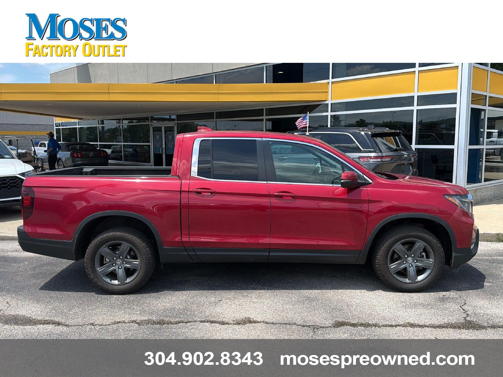 Radiant Red Metallic II 2023 Honda Ridgeline RTL AWD Pickup Truck All-Wheel Drive 9-Speed Automatic