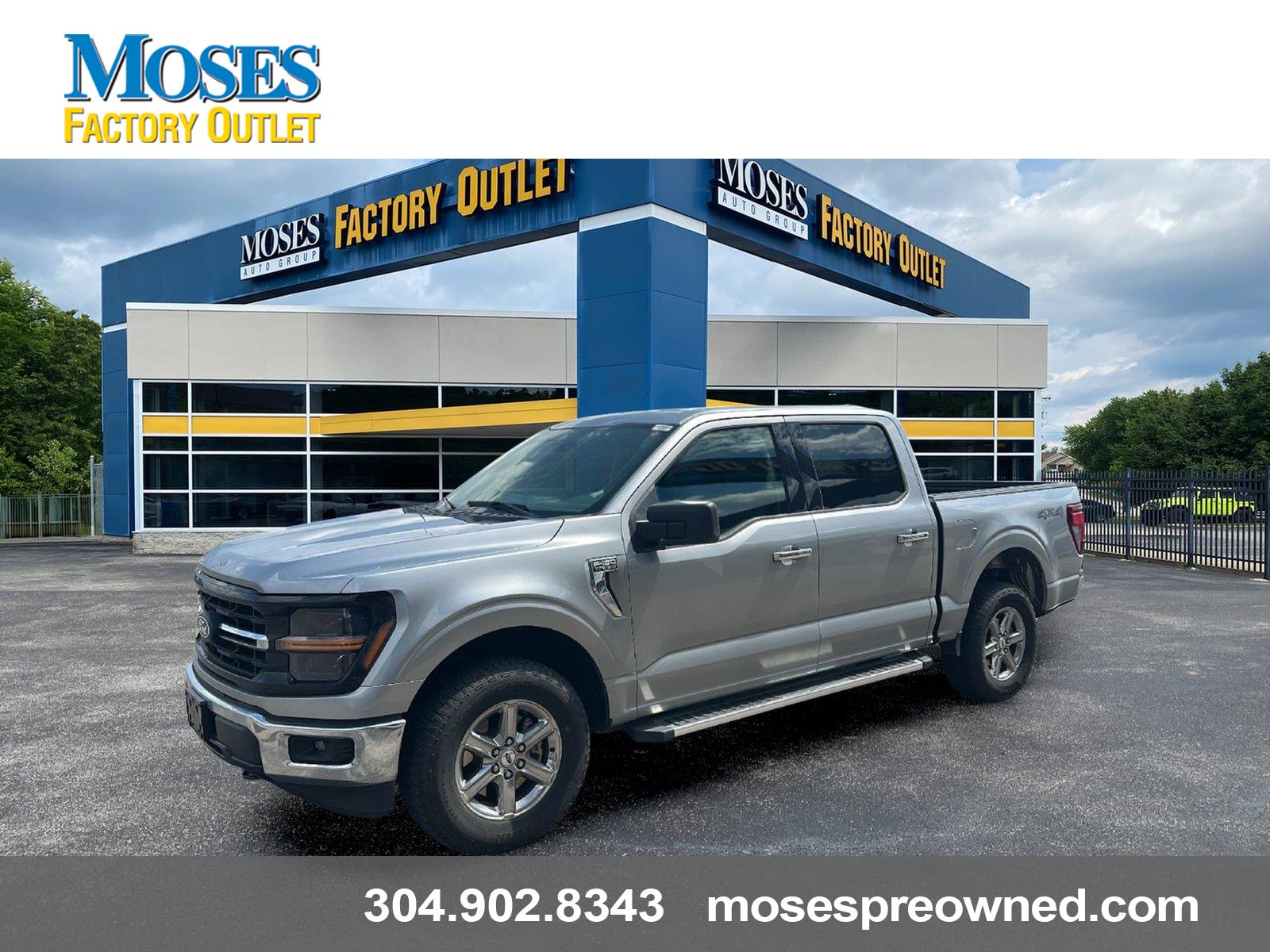 Iconic Silver 2025 Ford F-150 Pickup Truck Four-Wheel Drive Automatic
