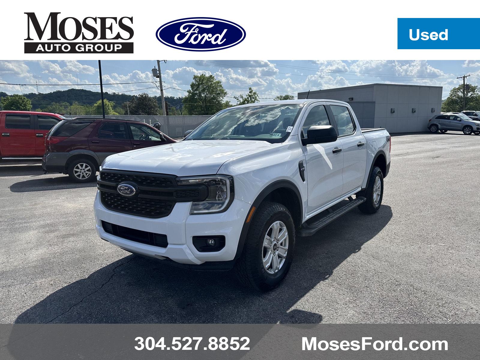 Oxford White 2024 Ford Ranger XL SuperCrew 4WD Pickup Truck Four-Wheel Drive Automatic