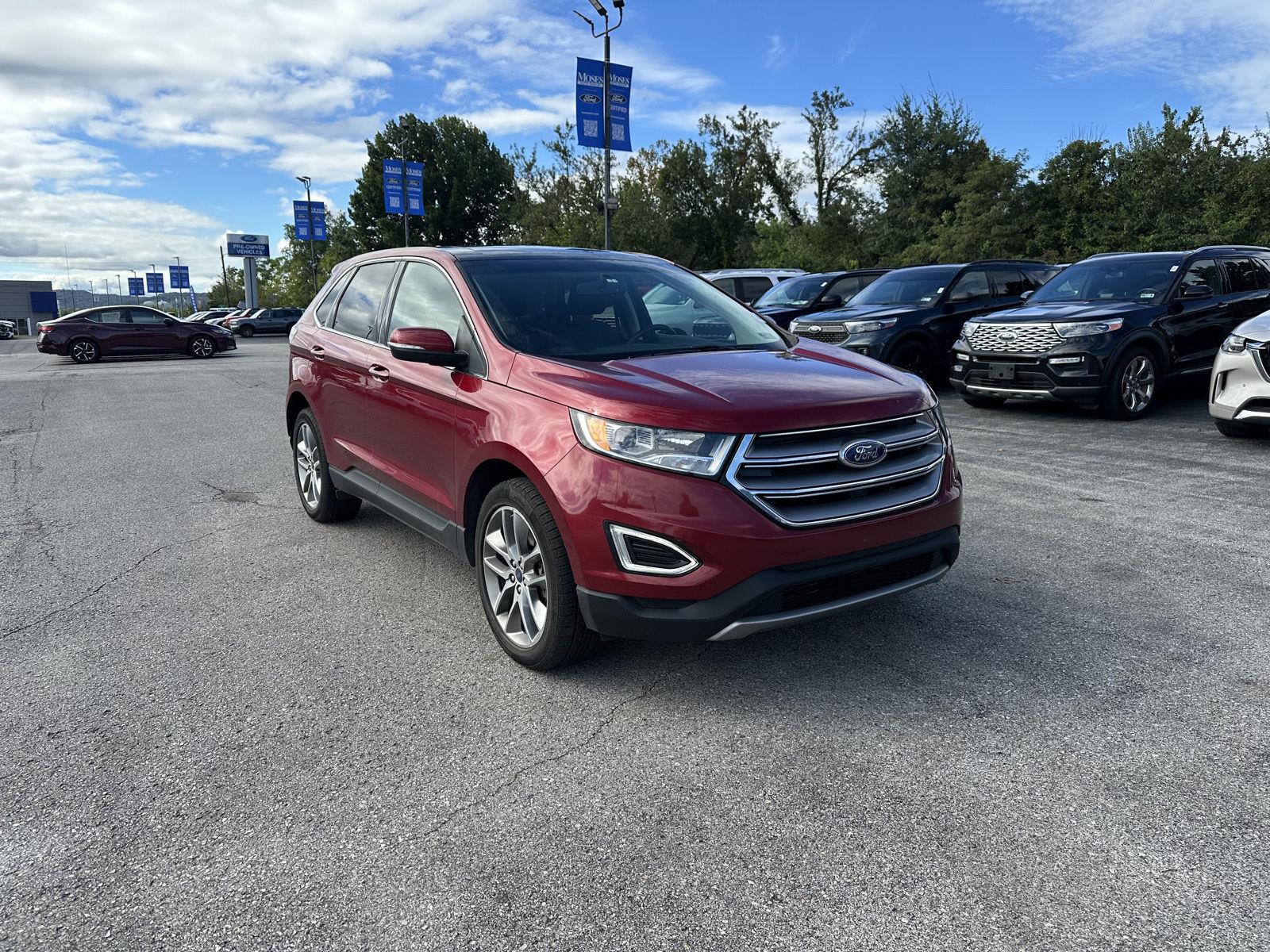 Ruby Red Metallic Tinted Clearcoat 2017 Ford Edge SUV / Crossover All-Wheel Drive 6-Speed Automatic