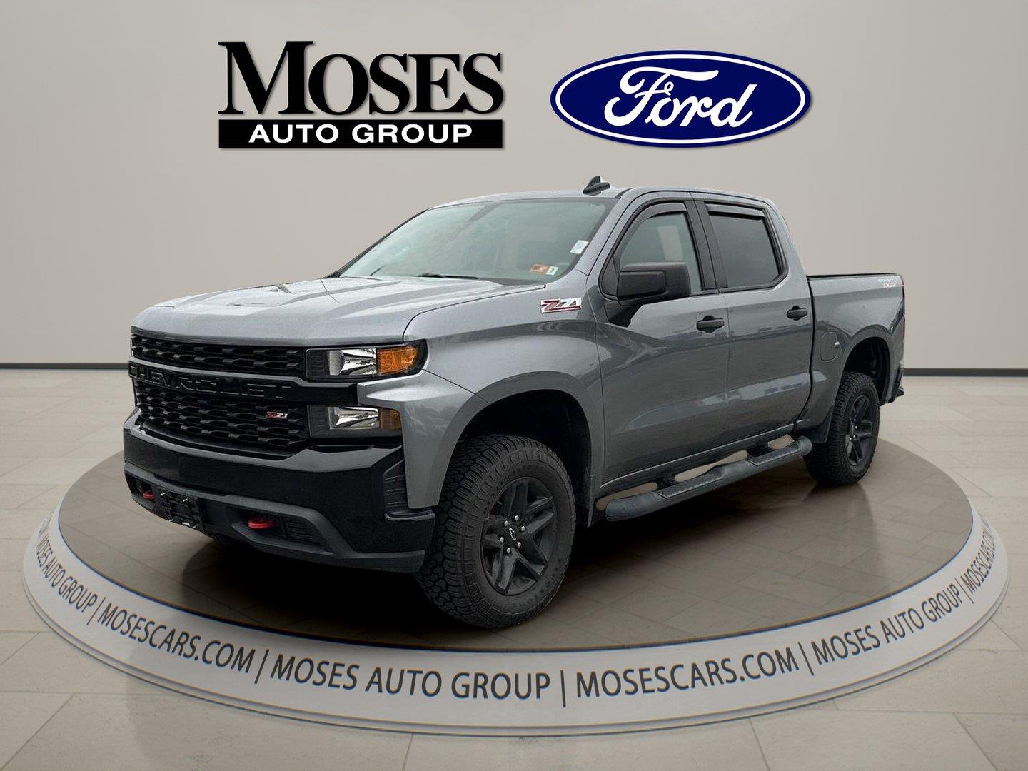 Gray (Satin Steel Metallic) 2021 Chevrolet Silverado 1500 Pickup Truck Four-Wheel Drive 6-Speed Automatic