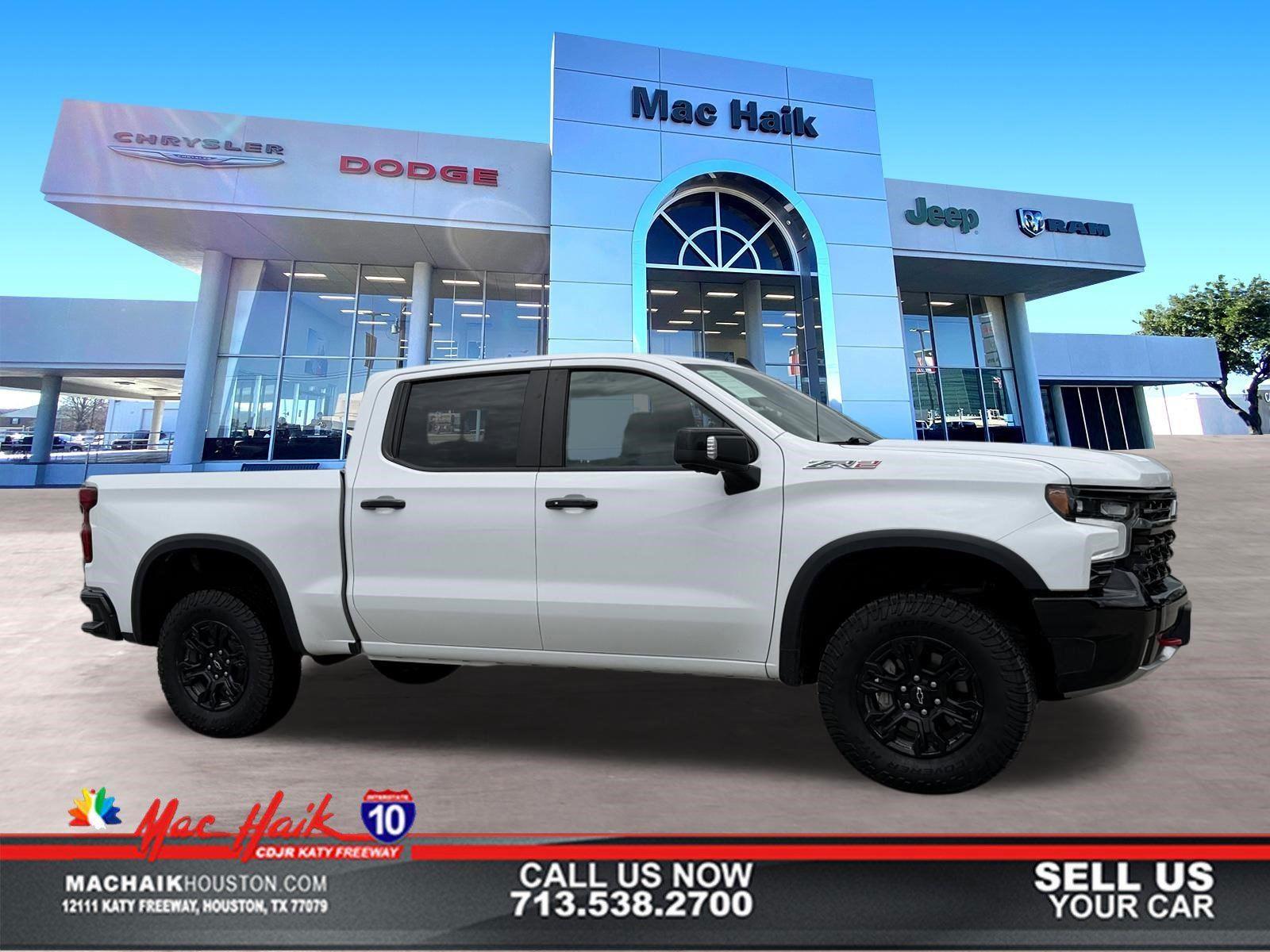 Summit White 2023 Chevrolet Silverado 1500 ZR2 Crew Cab 4WD Pickup Truck Four-Wheel Drive Automatic