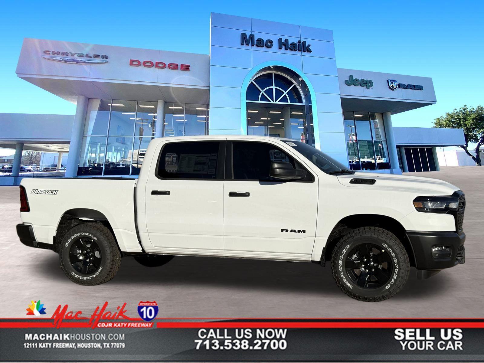 Bright White Clearcoat 2026 RAM 1500 Warlock Crew Cab 4WD Pickup Truck Four-Wheel Drive 8-Speed Automatic