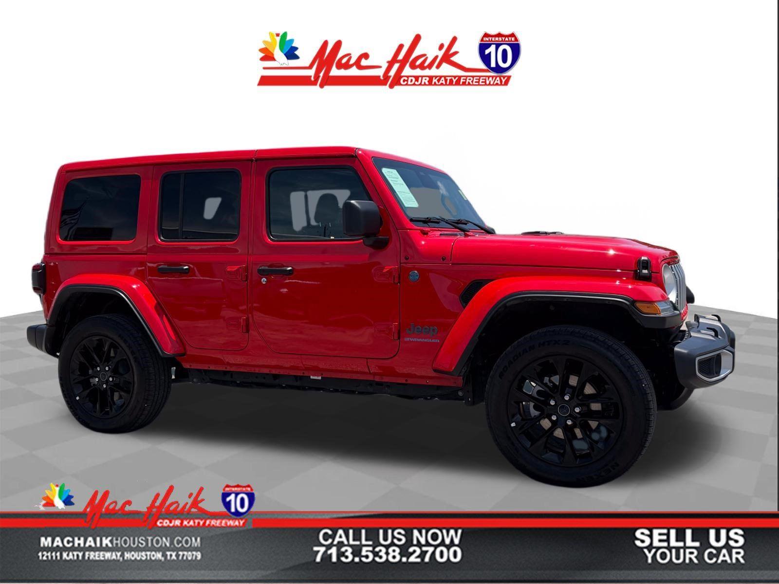 Firecracker Red Clearcoat 2025 Jeep Wrangler 4xe Sahara 4WD SUV / Crossover Four-Wheel Drive 8-Speed Automatic