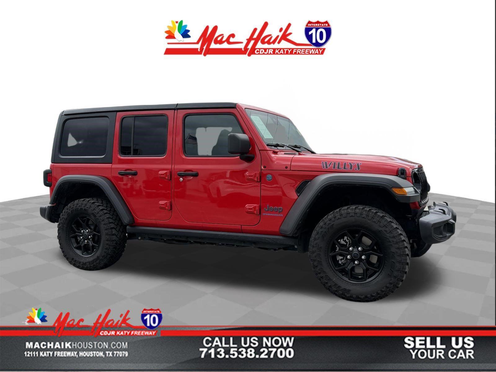 Firecracker Red Clearcoat 2025 Jeep Wrangler 4xe Willys 4WD SUV / Crossover Four-Wheel Drive 8-Speed Automatic
