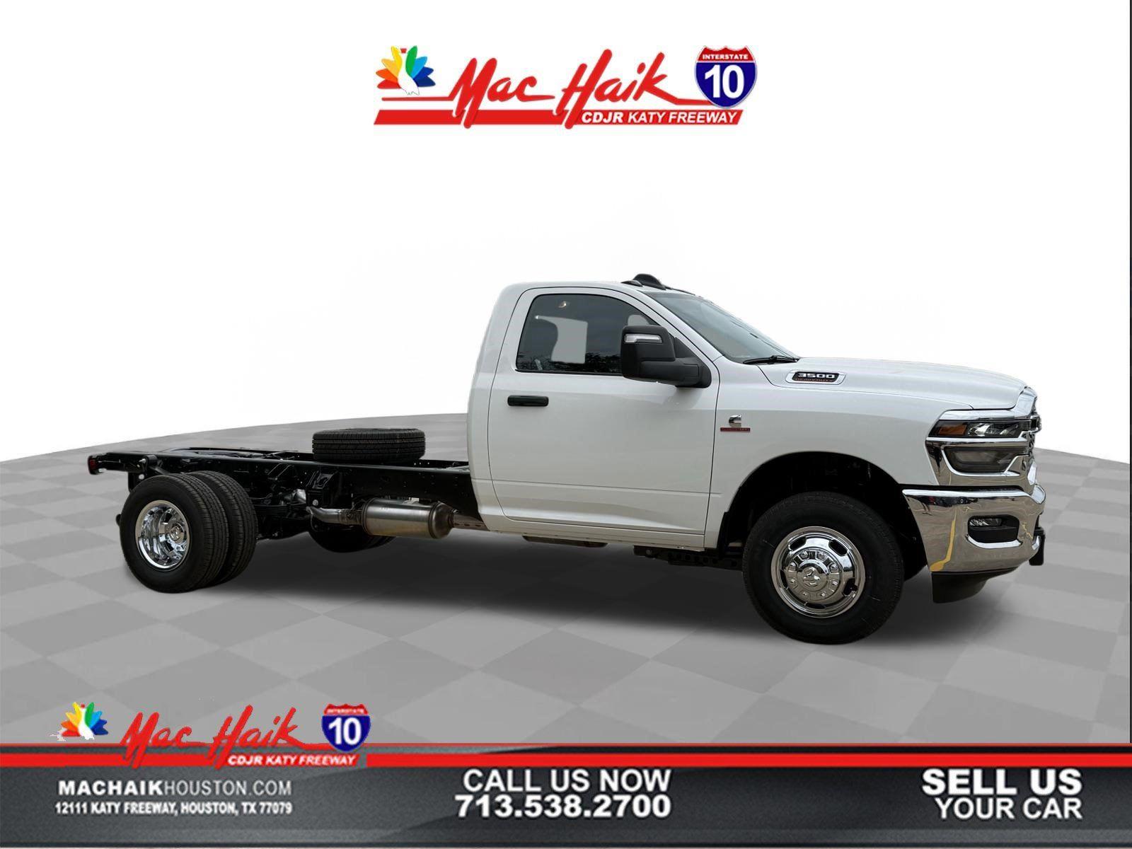 Bright White Clearcoat 2026 RAM 3500 Chassis Tradesman Regular Cab LB DRW RWD Pickup Truck 4X2 8-Speed Automatic