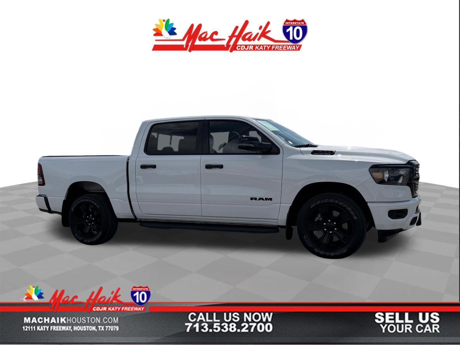 Bright White Clearcoat 2024 RAM 1500 Pickup Truck Four-Wheel Drive 8-Speed Automatic