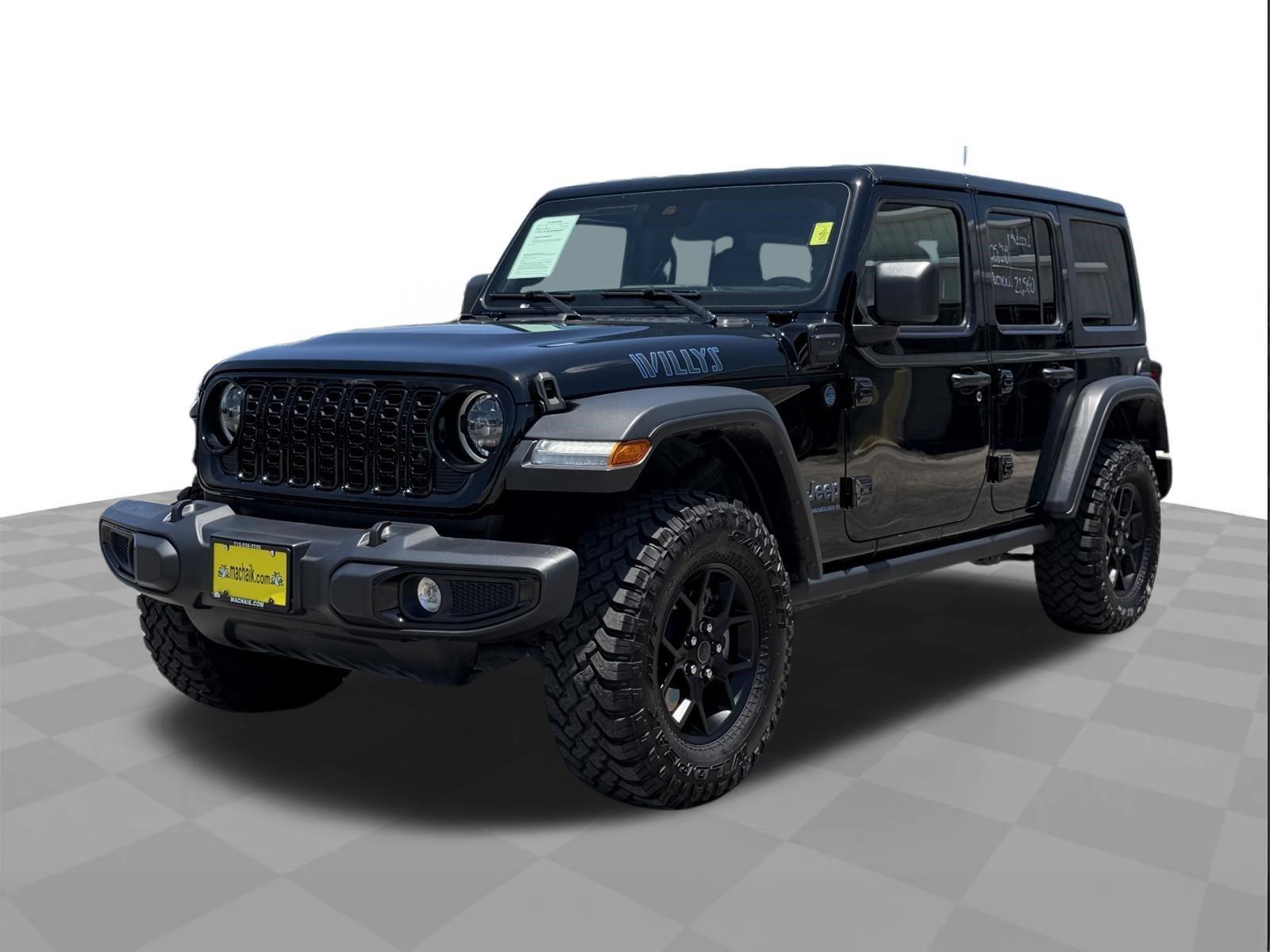 Black Clearcoat 2025 Jeep Wrangler 4xe SUV / Crossover Four-Wheel Drive 8-Speed Automatic