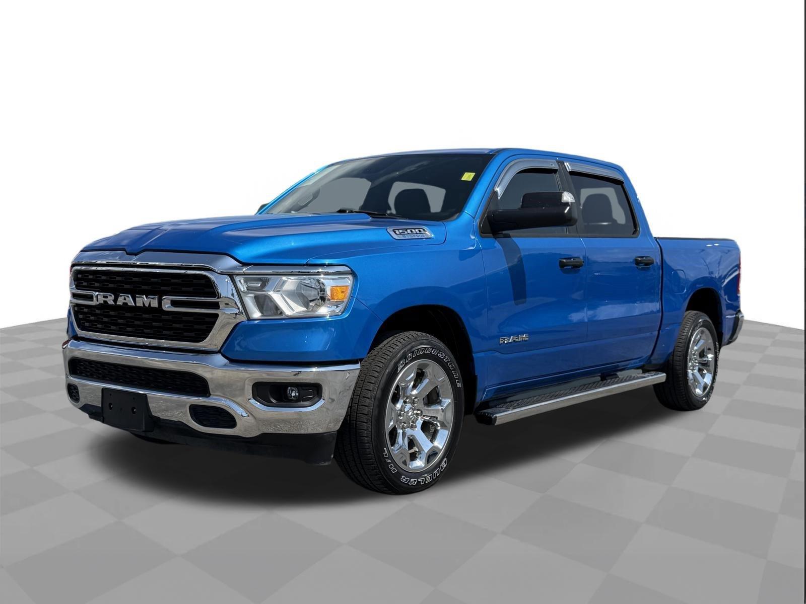 Hydro Blue Pearlcoat 2024 RAM 1500 Pickup Truck Four-Wheel Drive 8-Speed Automatic