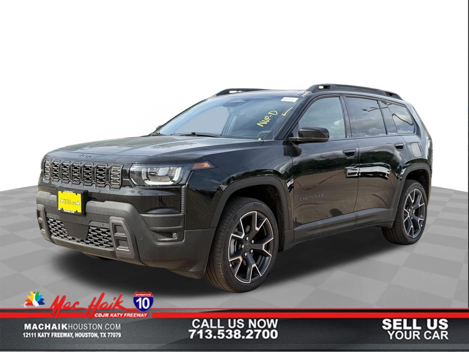 Diamond Black Crystal Pearlcoat 2026 Jeep Cherokee SUV / Crossover Four-Wheel Drive Automatic