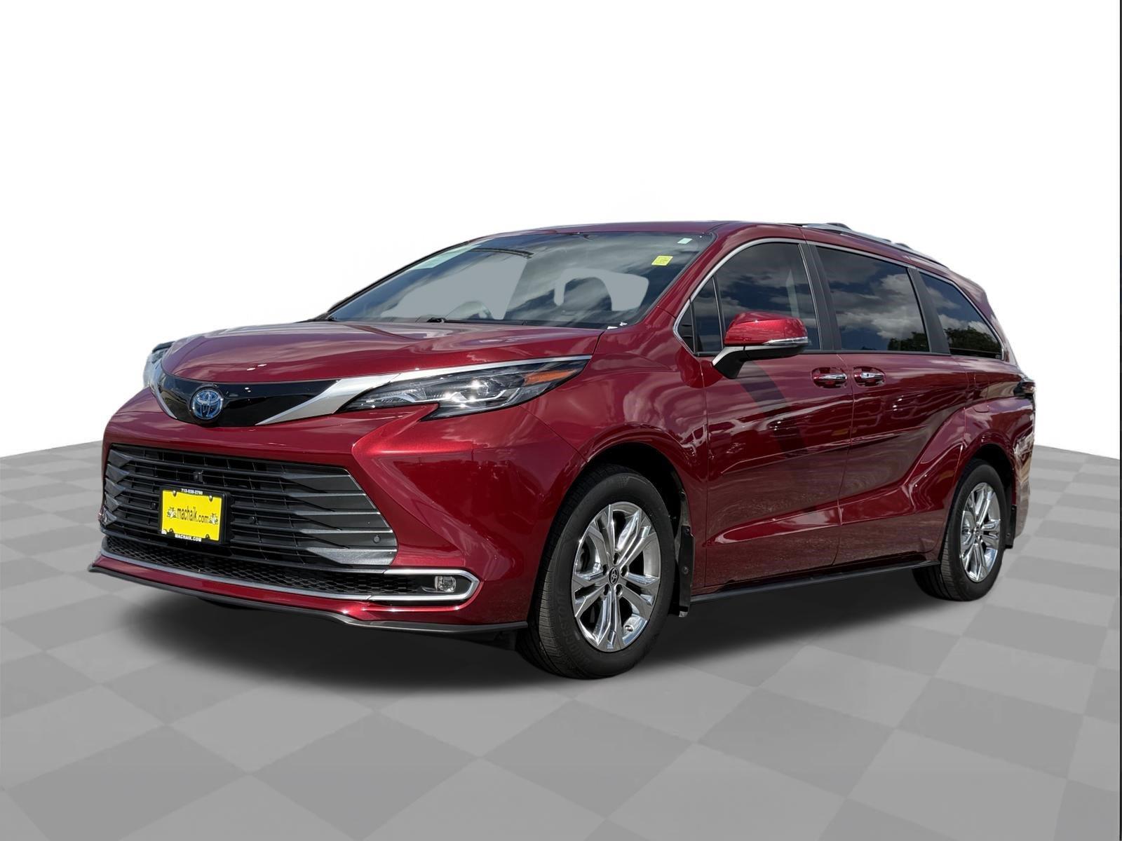 Red (Ruby Flare Pearl) 2024 Toyota Sienna Minivan All-Wheel Drive Continuously Variable Transmission