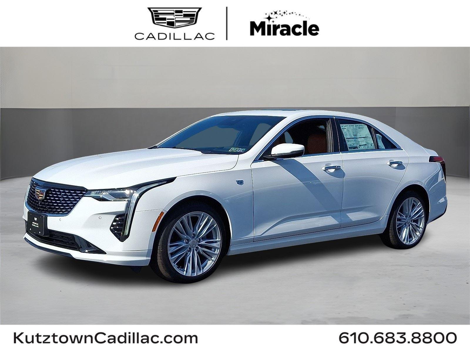 Summit White 2025 Cadillac CT4 Premium Luxury AWD Sedan All-Wheel Drive Automatic