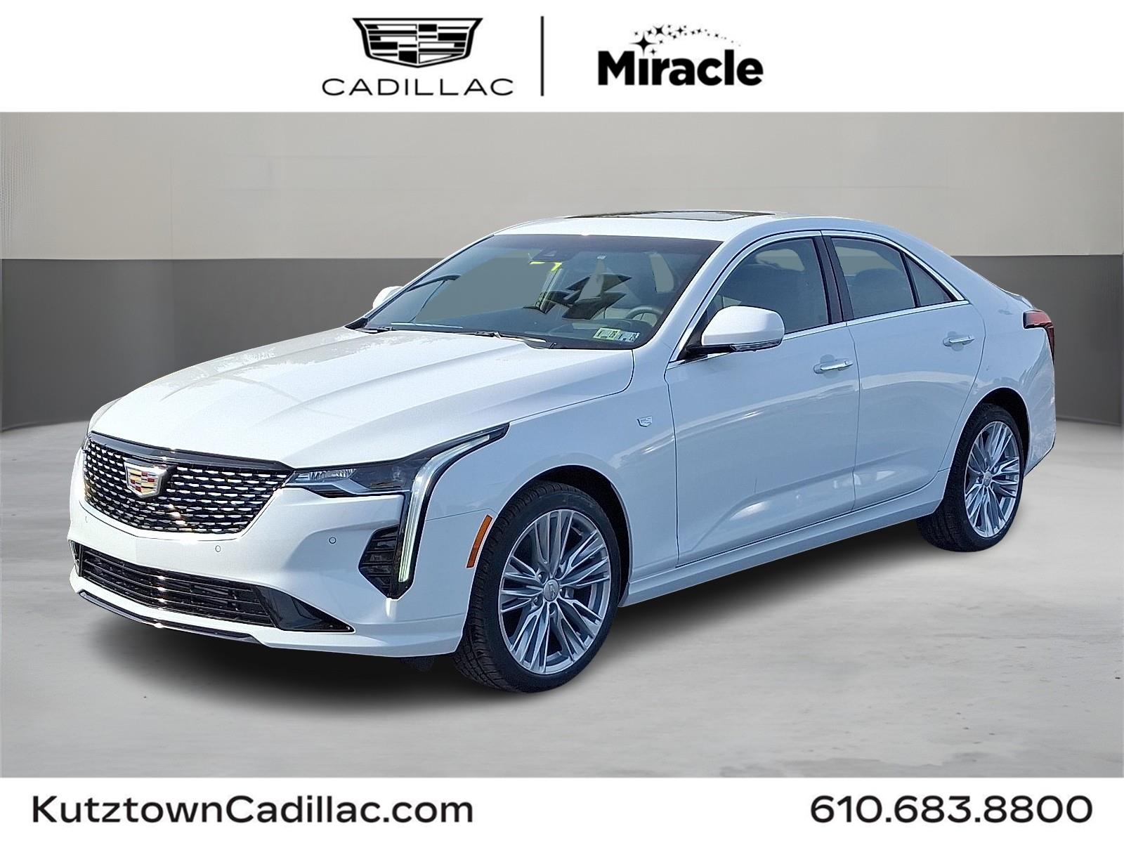 Summit White 2025 Cadillac CT4 Premium Luxury AWD Sedan All-Wheel Drive 8-Speed Automatic