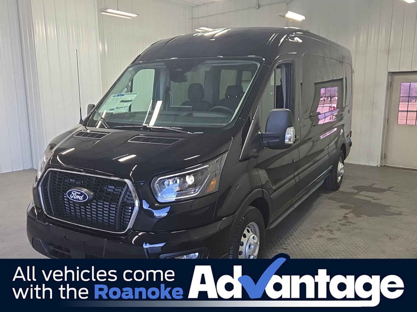 Agate Black Metallic 2026 Ford Transit Passenger 350 XLT Medium Roof LB AWD Van All-Wheel Drive