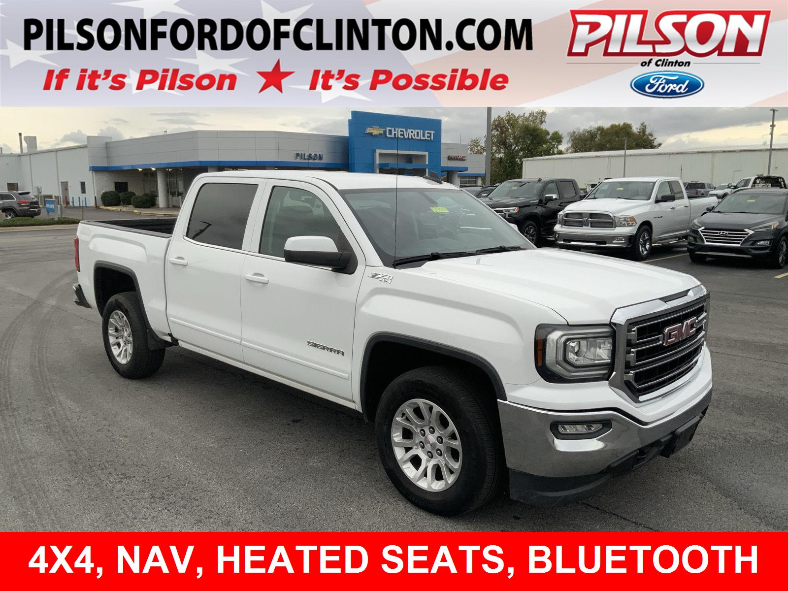 Summit White 2018 GMC Sierra 1500 Pickup Truck Four-Wheel Drive 6-Speed Automatic