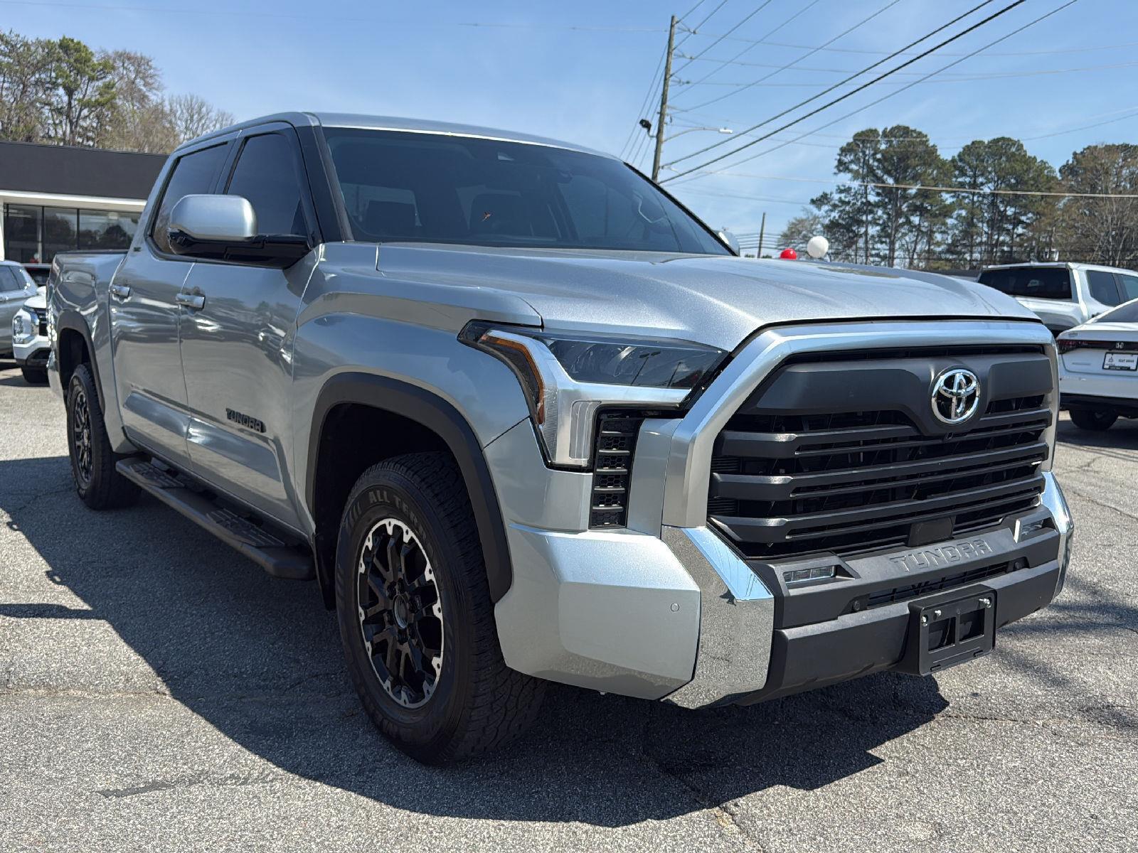 Celestial Silver Metallic 2023 Toyota Tundra SR5 CrewMax Cab 4WD Pickup Truck Four-Wheel Drive Automatic