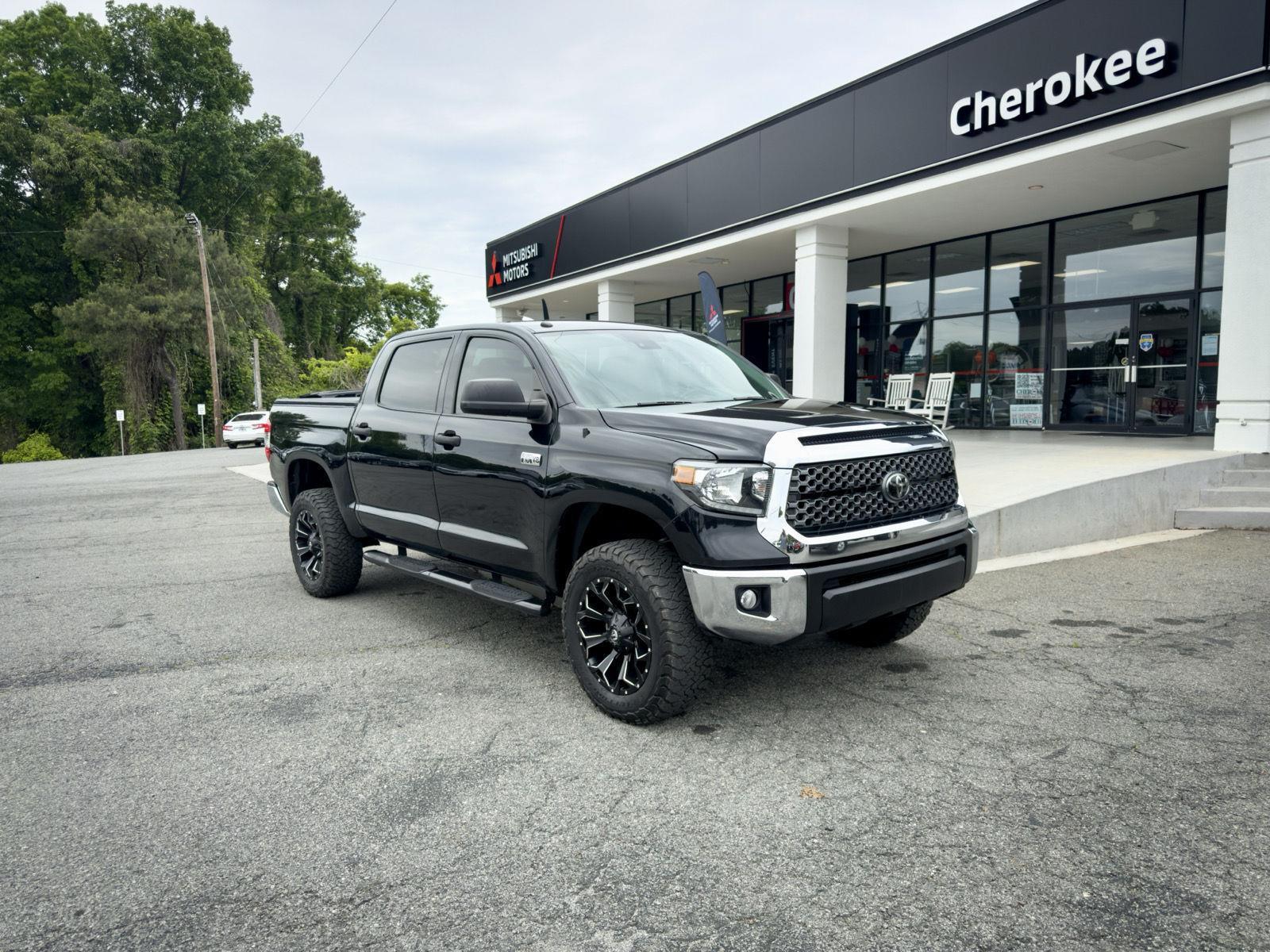 Midnight Black Metallic 2019 Toyota Tundra SR5 CrewMax 5.7L Pickup Truck 4X2 Automatic