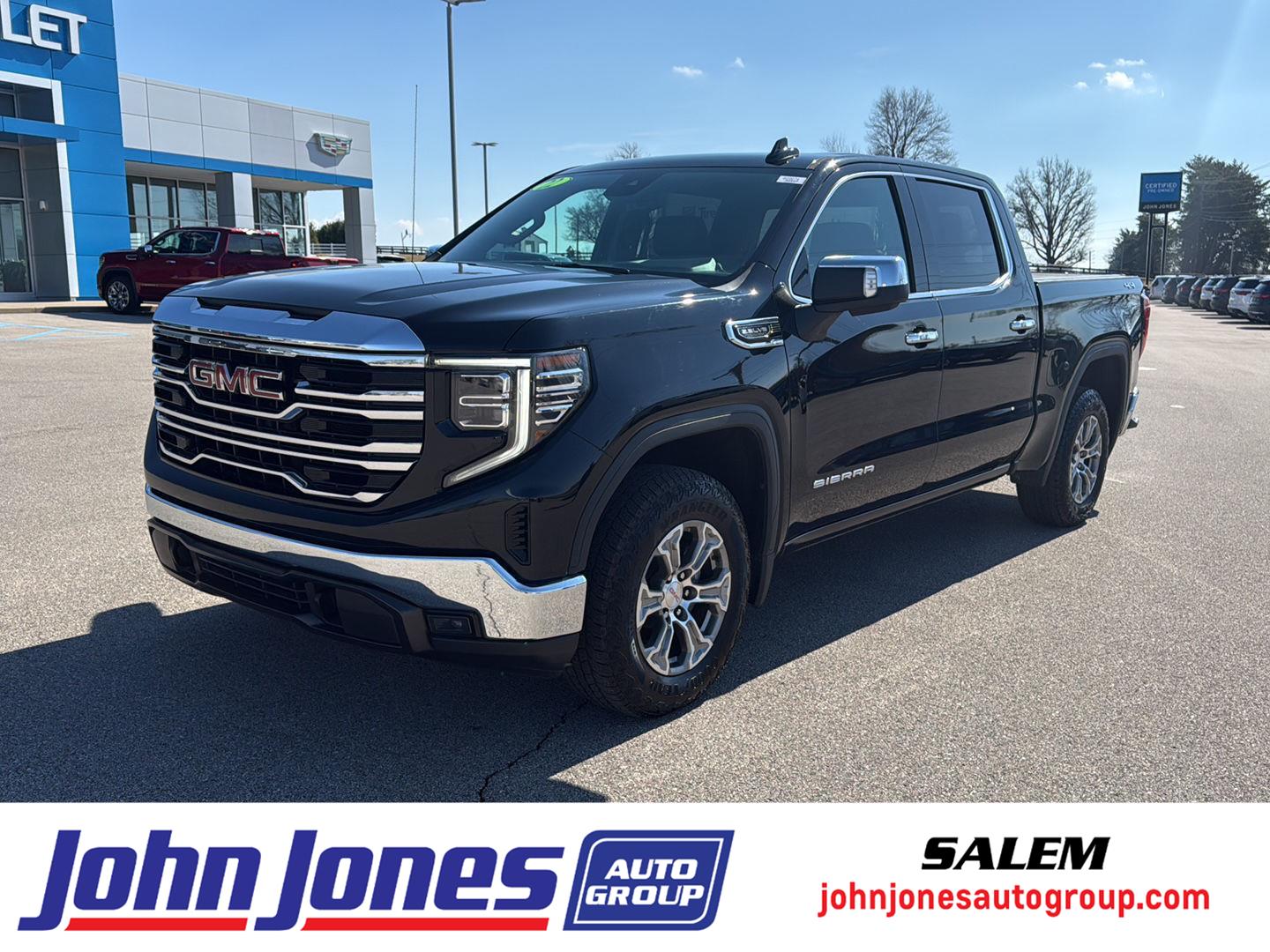 Onyx Black 2022 GMC Sierra 1500 SLT Crew Cab 4WD Pickup Truck Four-Wheel Drive Automatic