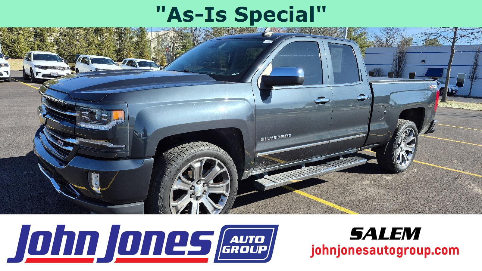 Black 2017 Chevrolet Silverado 1500 LTZ Double Cab 4WD Pickup Truck Four-Wheel Drive 6-Speed Automatic