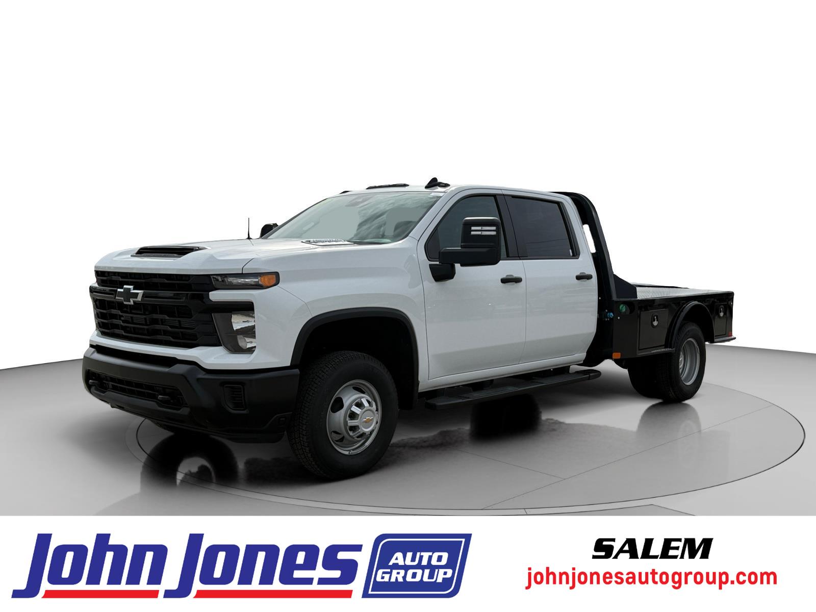 Summit White 2024 Chevrolet Silverado 3500HD Work Truck Crew Cab 4WD Pickup Truck Four-Wheel Drive Automatic