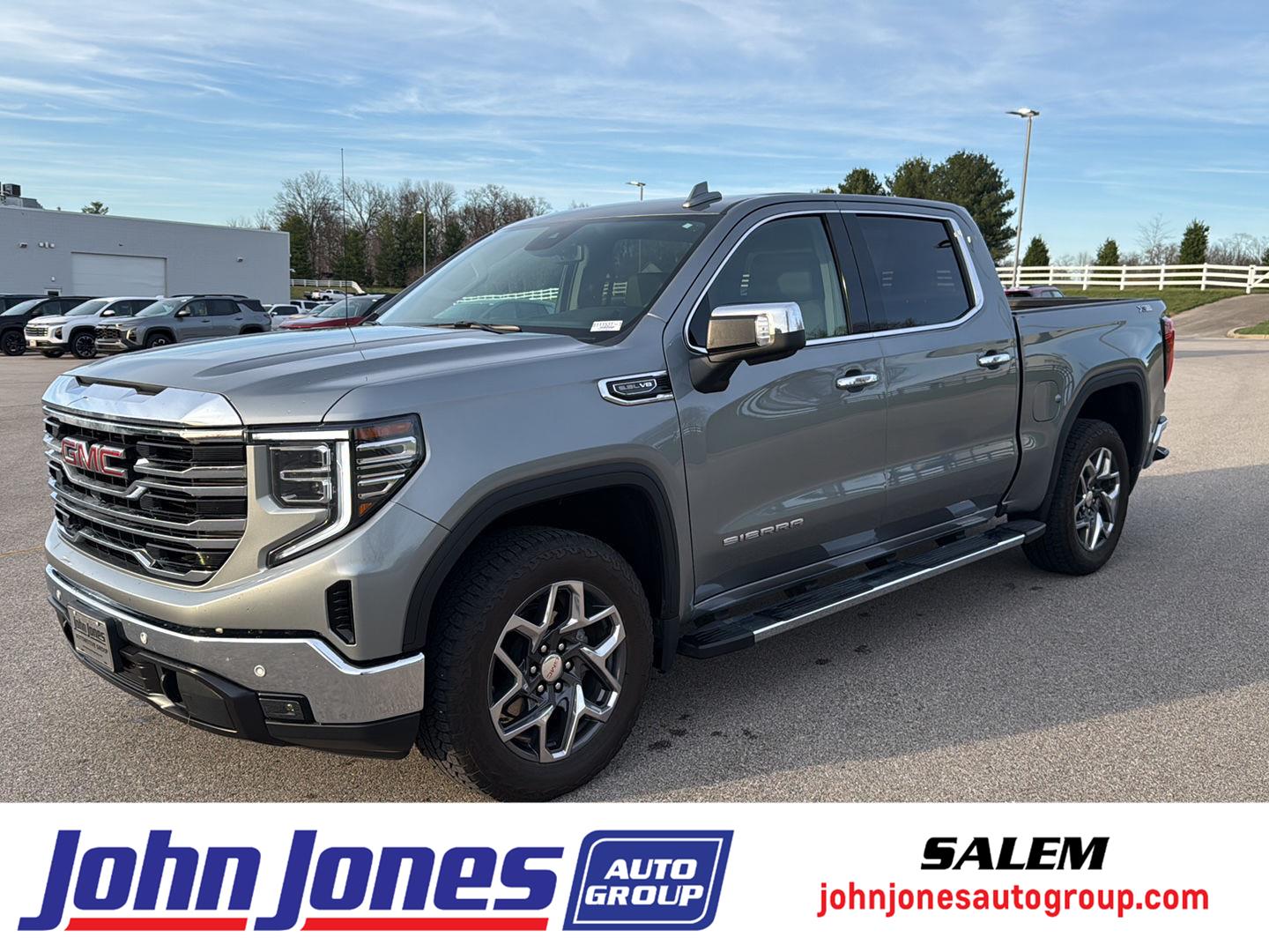 Sterling Metallic 2024 GMC Sierra 1500 SLT Crew Cab 4WD Pickup Truck Four-Wheel Drive Automatic