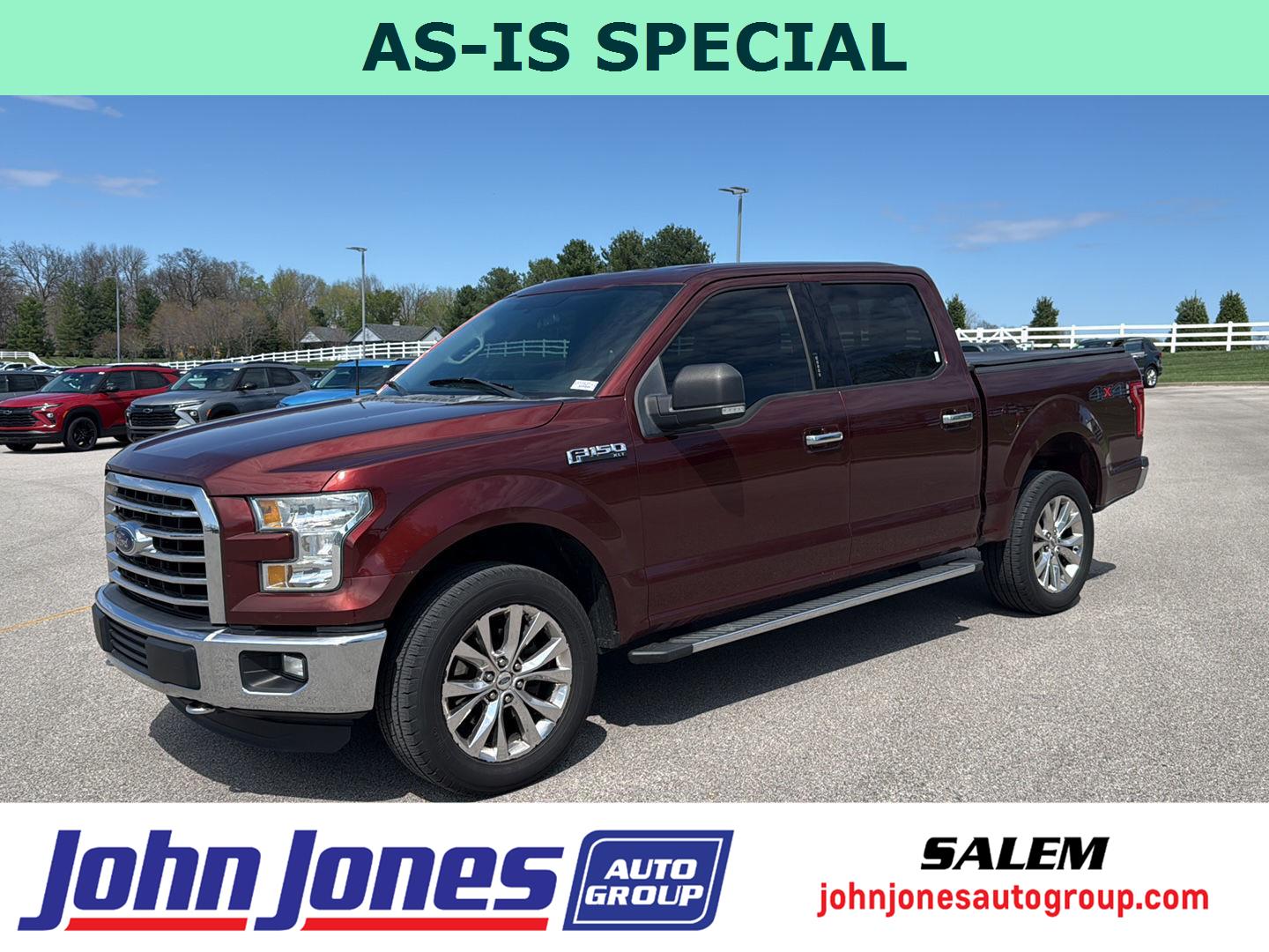Red (Bronze Fire Metallic) 2015 Ford F-150 XLT SuperCrew 4WD Pickup Truck Four-Wheel Drive 6-Speed Automatic