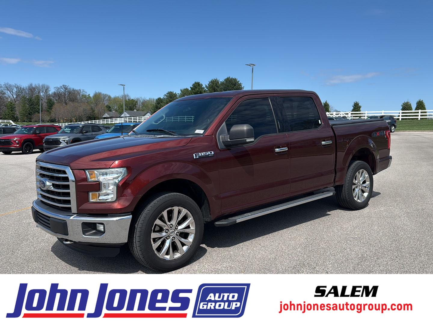 Red (Bronze Fire Metallic) 2015 Ford F-150 XLT SuperCrew 4WD Pickup Truck Four-Wheel Drive 6-Speed Automatic