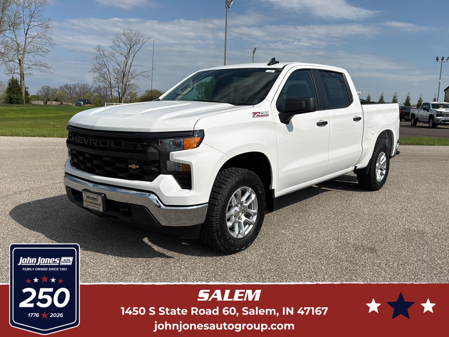 Summit White 2026 Chevrolet Silverado 1500 Pickup Truck Four-Wheel Drive Automatic