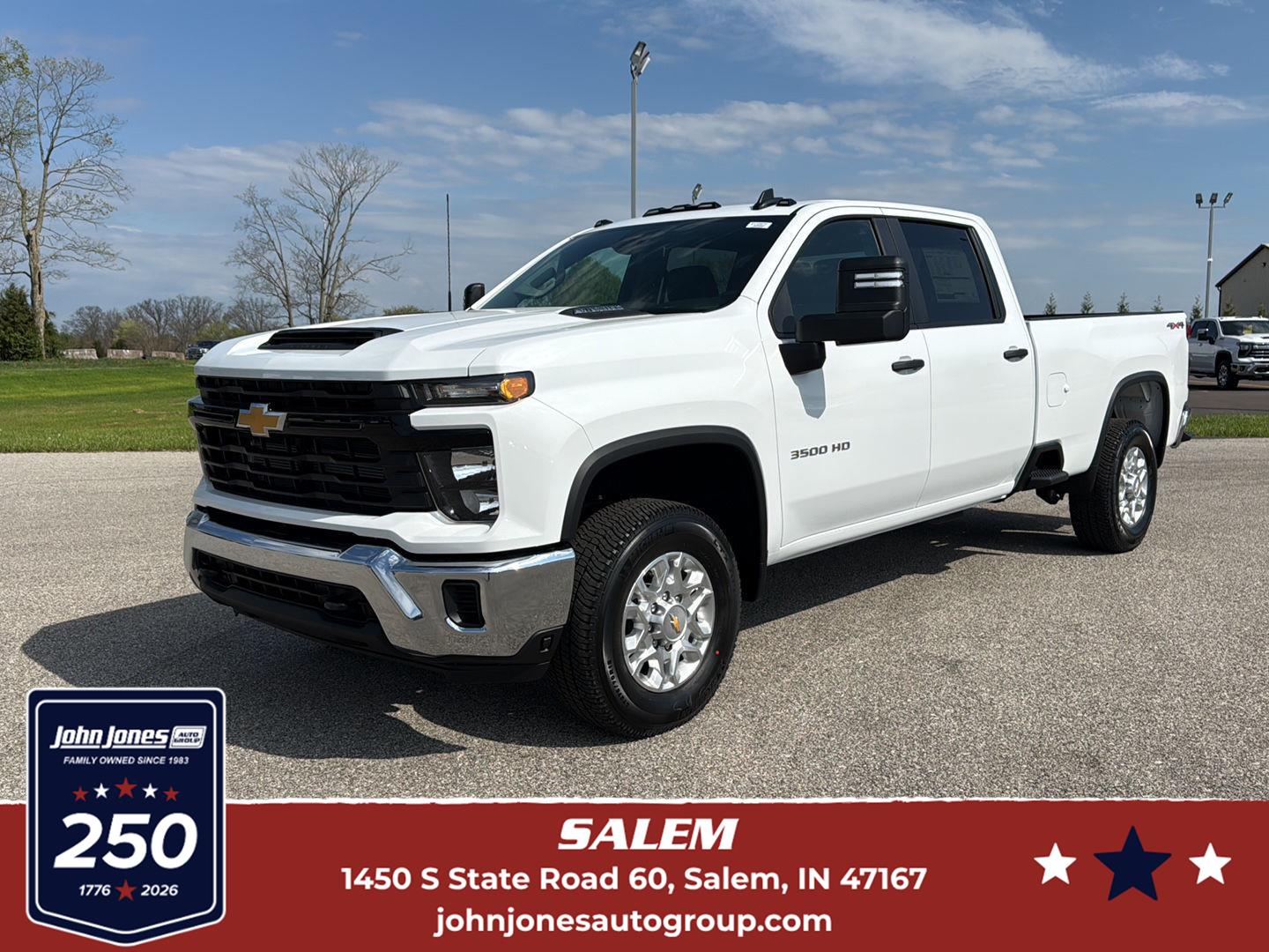 Summit White 2026 Chevrolet Silverado 3500HD Pickup Truck Four-Wheel Drive Automatic