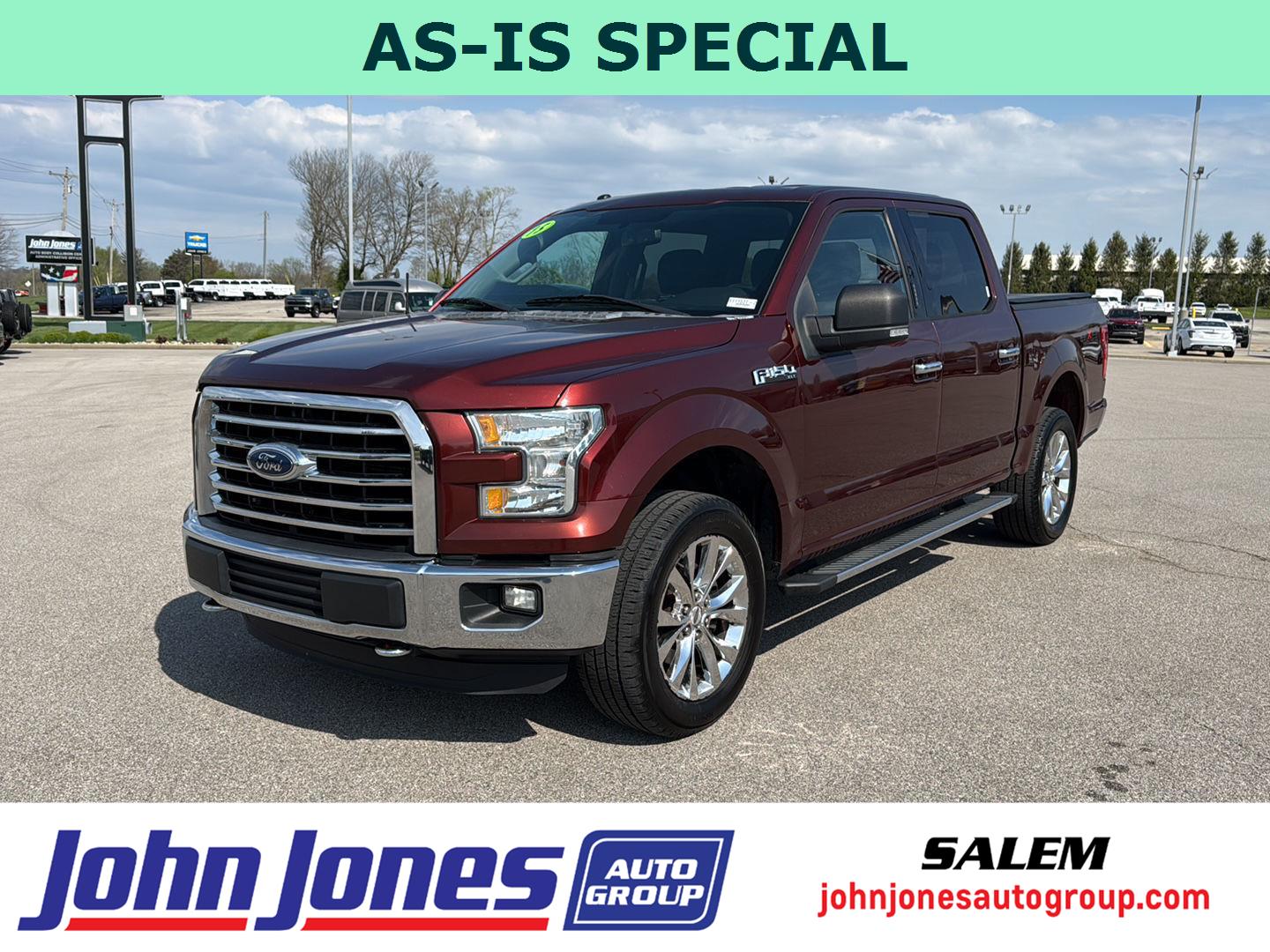 Red (Bronze Fire Metallic) 2015 Ford F-150 XLT SuperCrew 4WD Pickup Truck Four-Wheel Drive 6-Speed Automatic