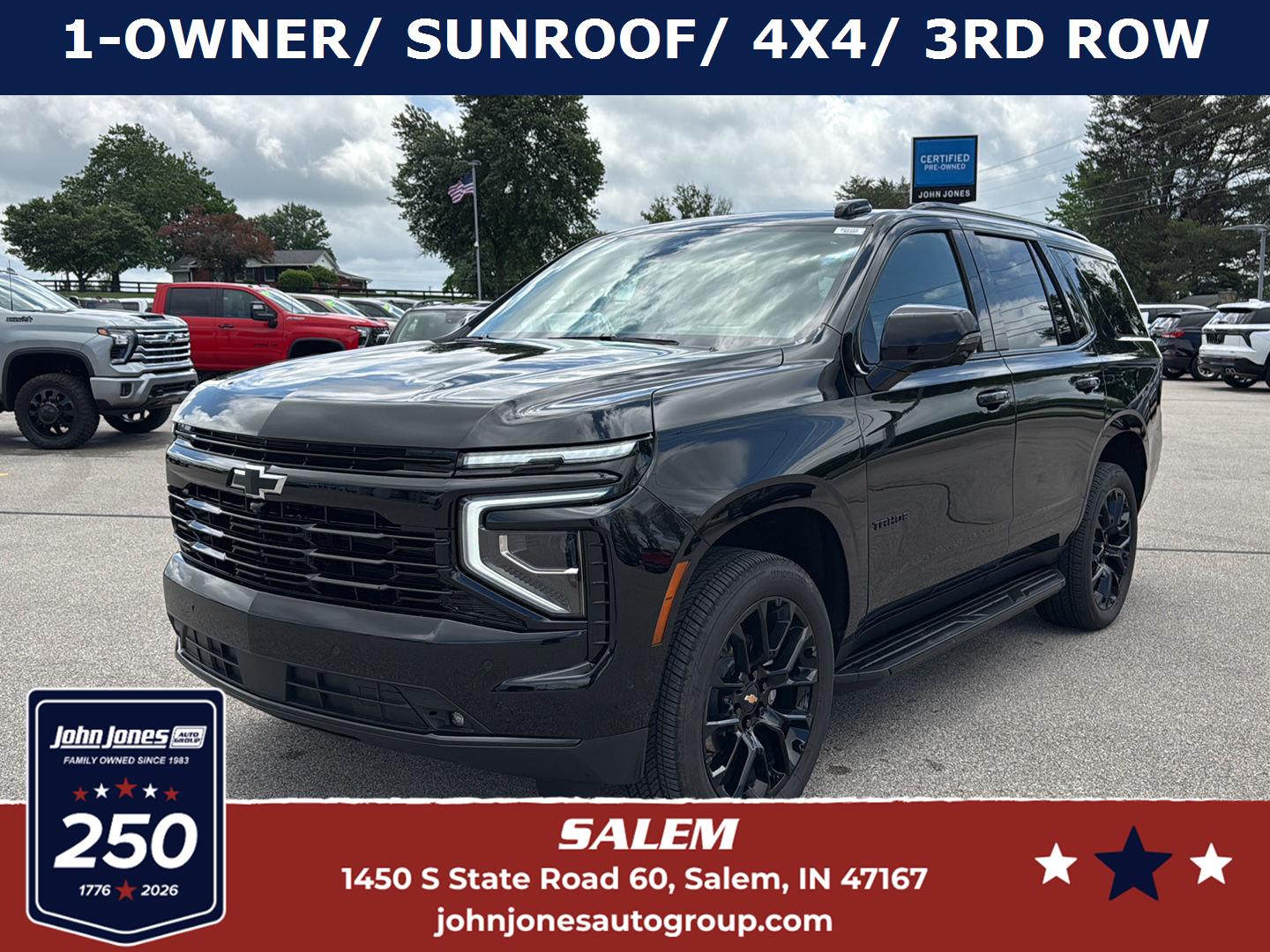 Black 2025 Chevrolet Tahoe SUV / Crossover Four-Wheel Drive Automatic