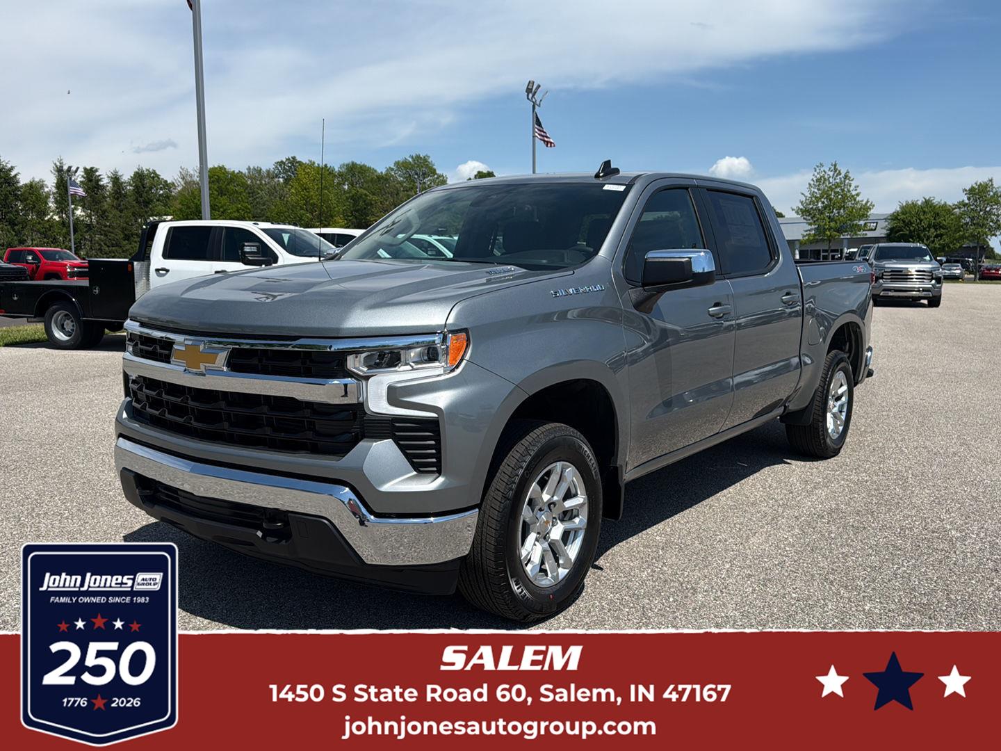 Sterling Gray Metallic 2026 Chevrolet Silverado 1500 Pickup Truck Four-Wheel Drive 8-Speed Automatic