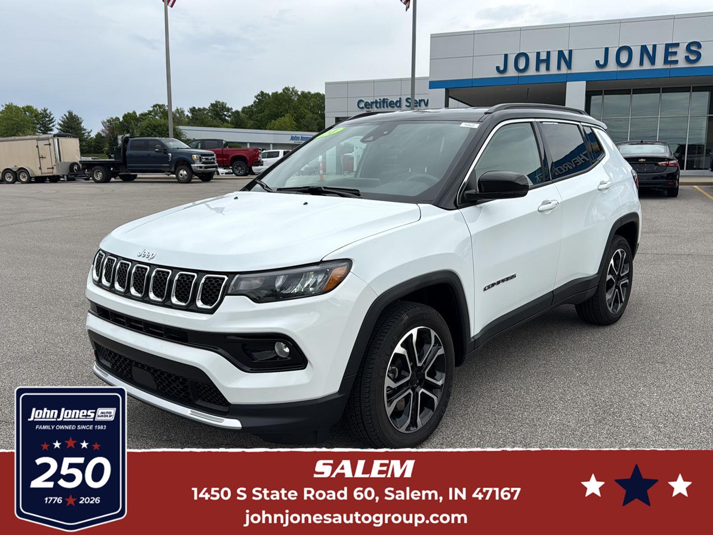 Bright White Clearcoat 2024 Jeep Compass SUV / Crossover Four-Wheel Drive 8-Speed Automatic