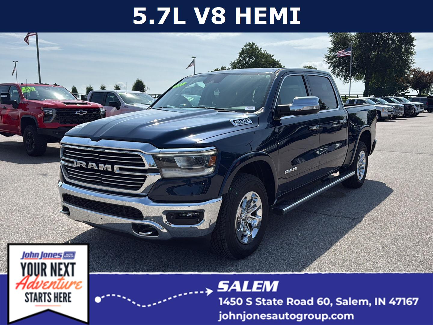 Patriot Blue Pearlcoat 2022 RAM 1500 Pickup Truck Four-Wheel Drive 8-Speed Automatic