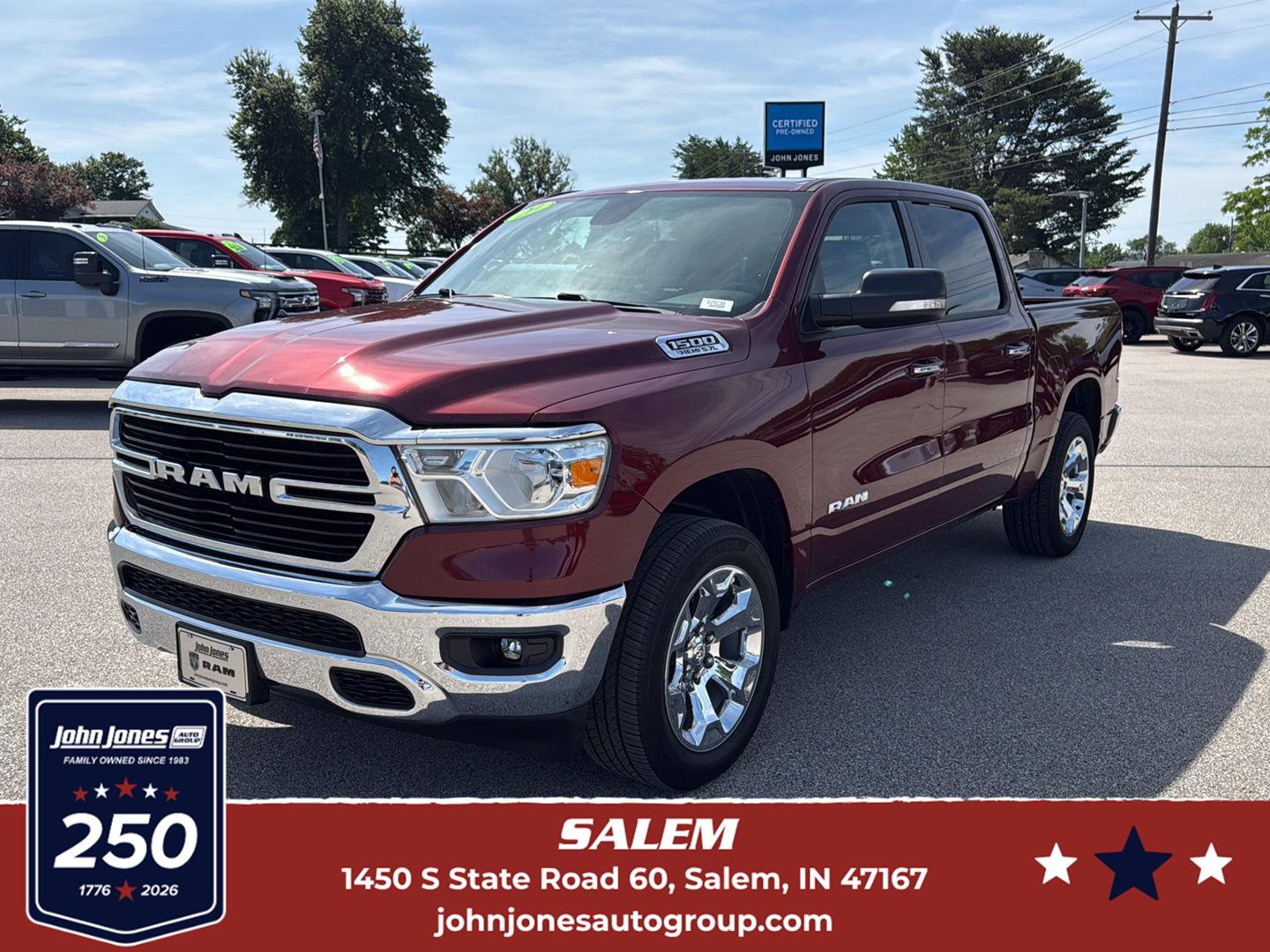 Delmonico Red Pearlcoat 2020 RAM 1500 Pickup Truck Four-Wheel Drive 8-Speed Automatic