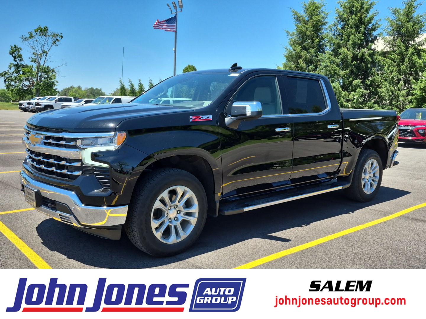 Black 2025 Chevrolet Silverado 1500 LTZ Crew Cab 4WD Pickup Truck Four-Wheel Drive Automatic