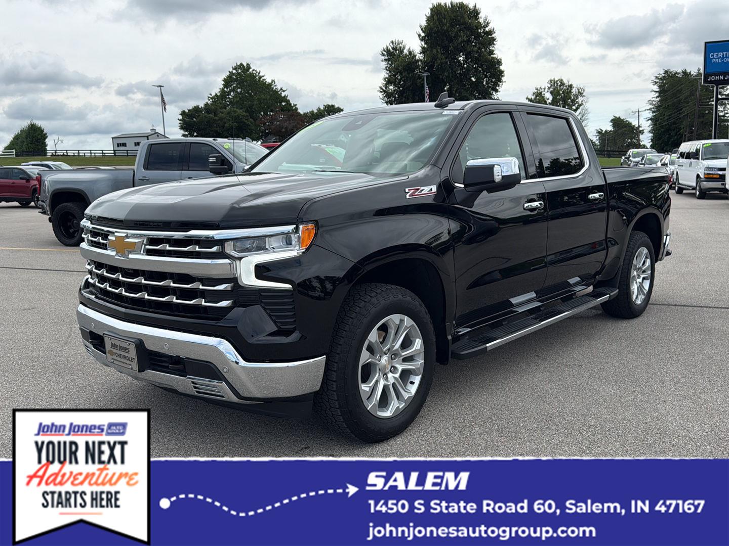 Black 2025 Chevrolet Silverado 1500 Pickup Truck Four-Wheel Drive Automatic