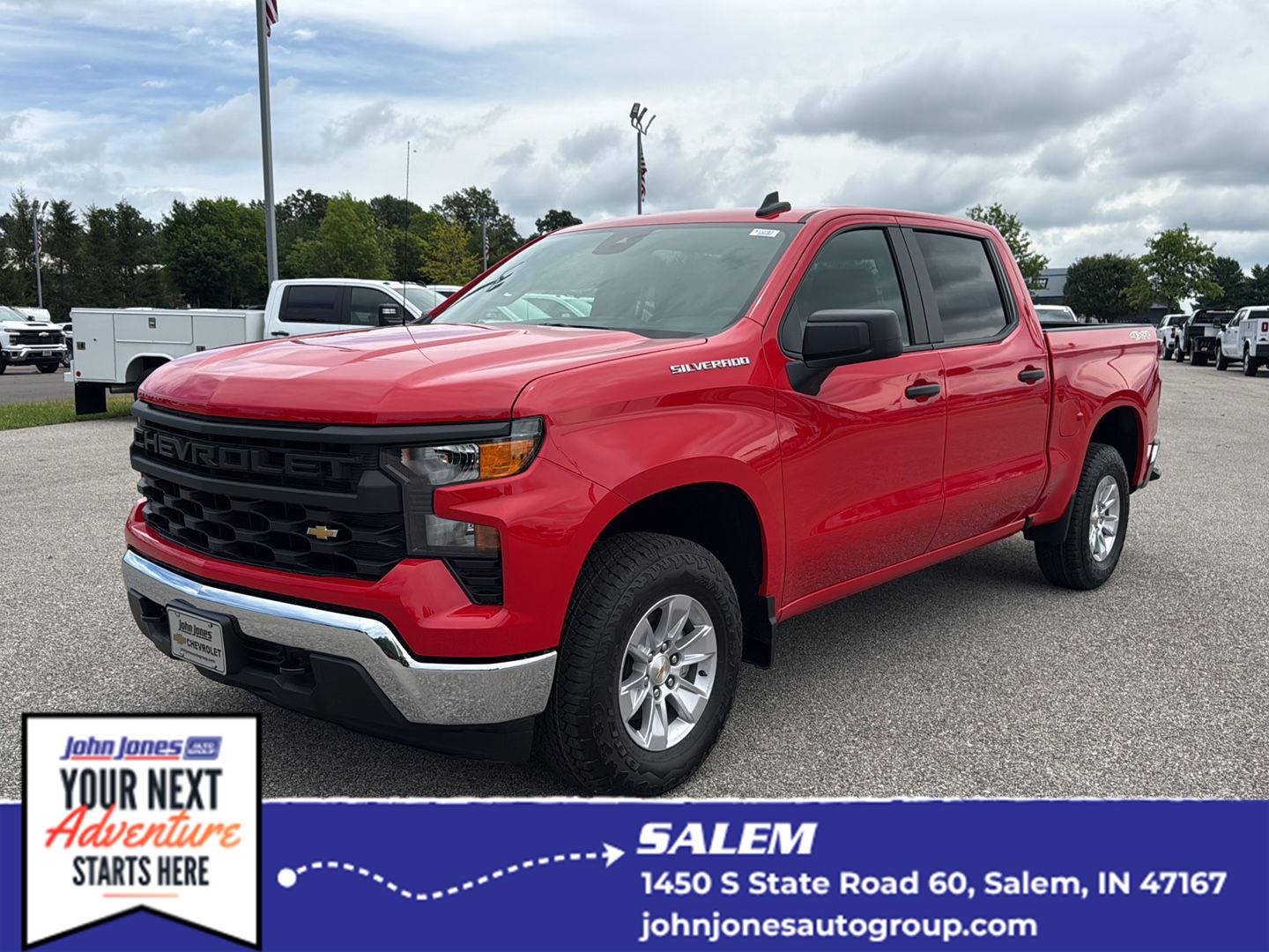 Red Hot 2026 Chevrolet Silverado 1500 Pickup Truck Four-Wheel Drive Automatic