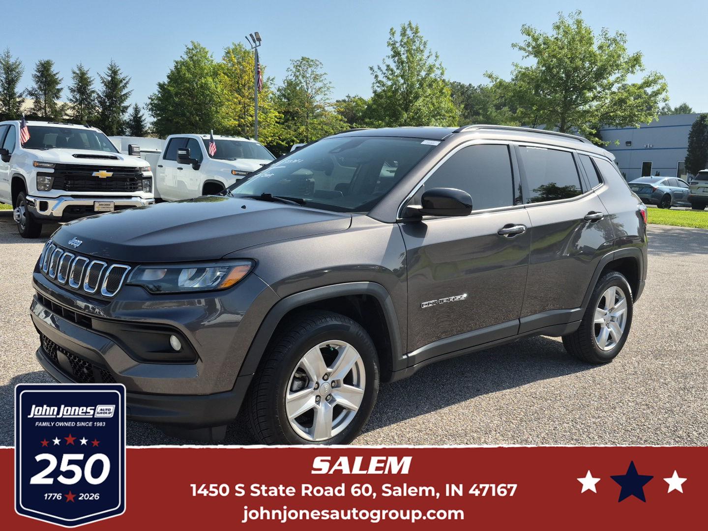 Gray (Granite Crystal Metallic Clearcoat) 2022 Jeep Compass SUV / Crossover Four-Wheel Drive 9-Speed Automatic