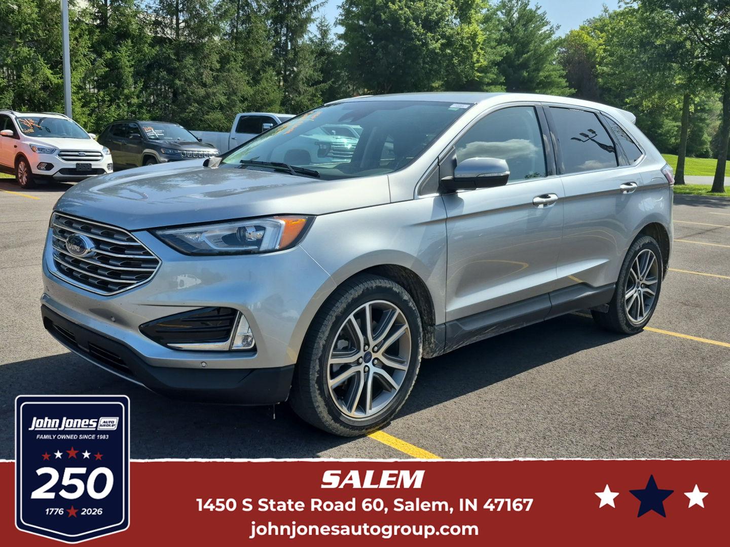 Iconic Silver 2022 Ford Edge SUV / Crossover All-Wheel Drive 8-Speed Automatic