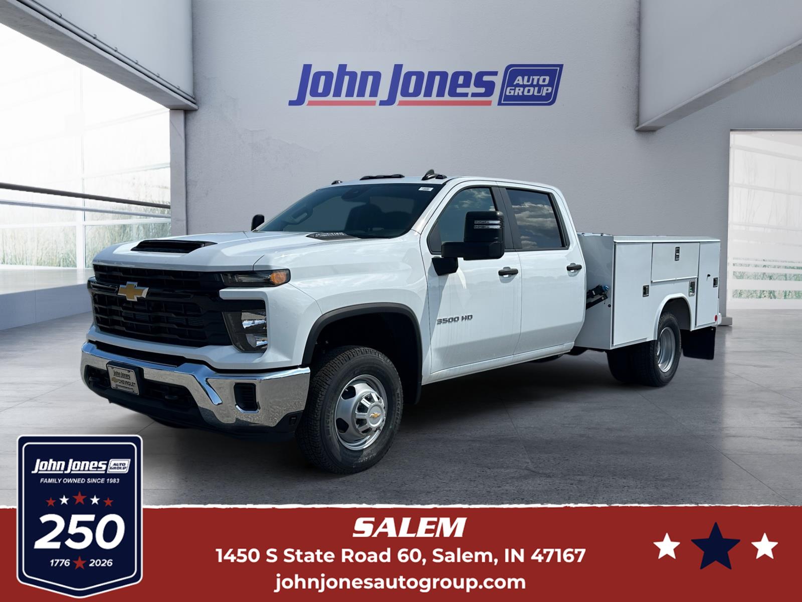 Summit White 2026 Chevrolet Silverado 3500HD Pickup Truck Four-Wheel Drive Automatic