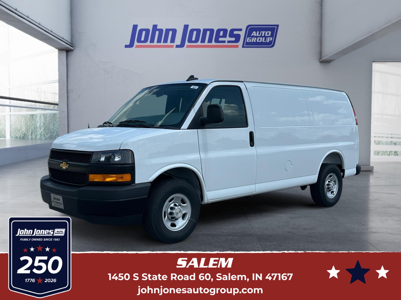 Summit White 2025 Chevrolet Express Cargo Van Rear-Wheel Drive 8-Speed Automatic